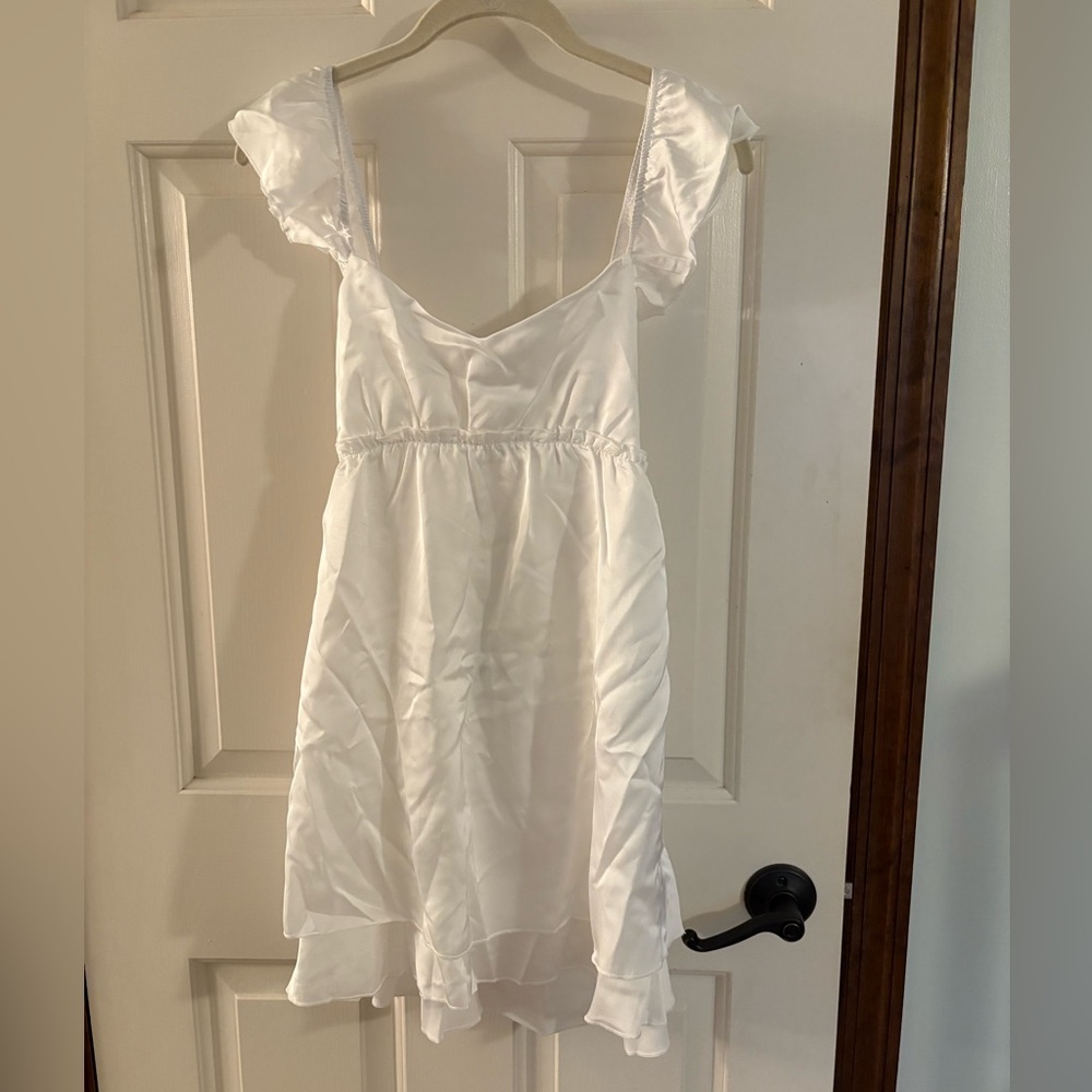 JJ’s House Sweetheart A-line Satin Mini Dress